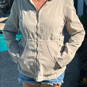 XCVI Cream thin corduroy Interesting Back Scalloped
Side Cross Cross DetailingL